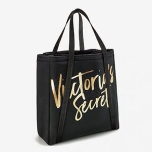 Victoria's Secret Black and Gold Wine Cooler Tote